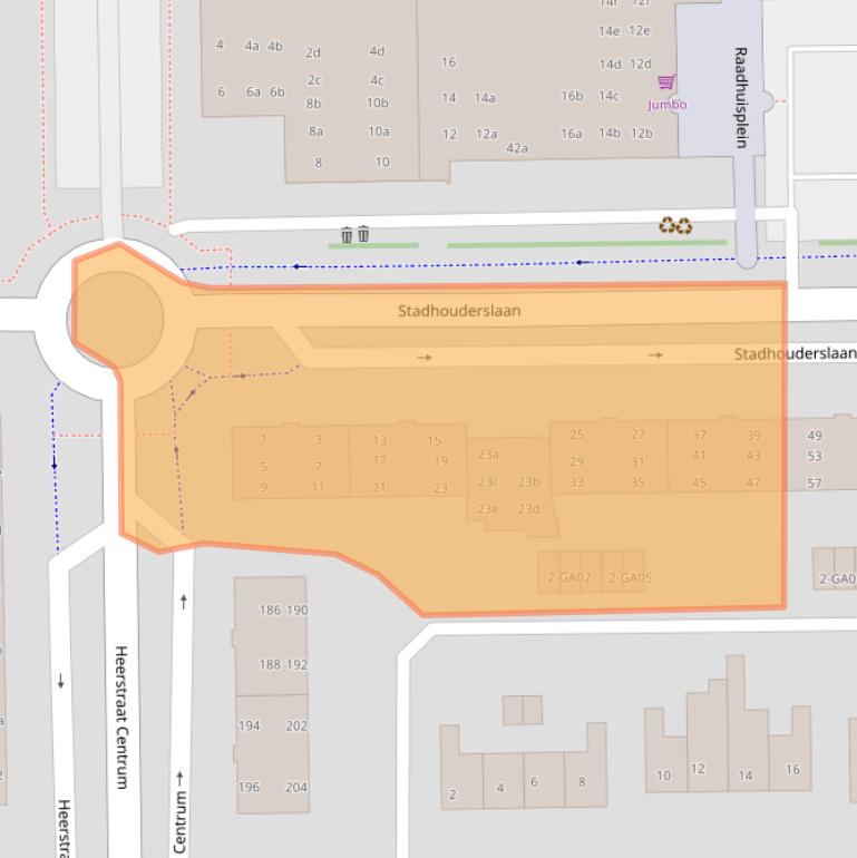 Kaart van postcodegebied 6171KD.