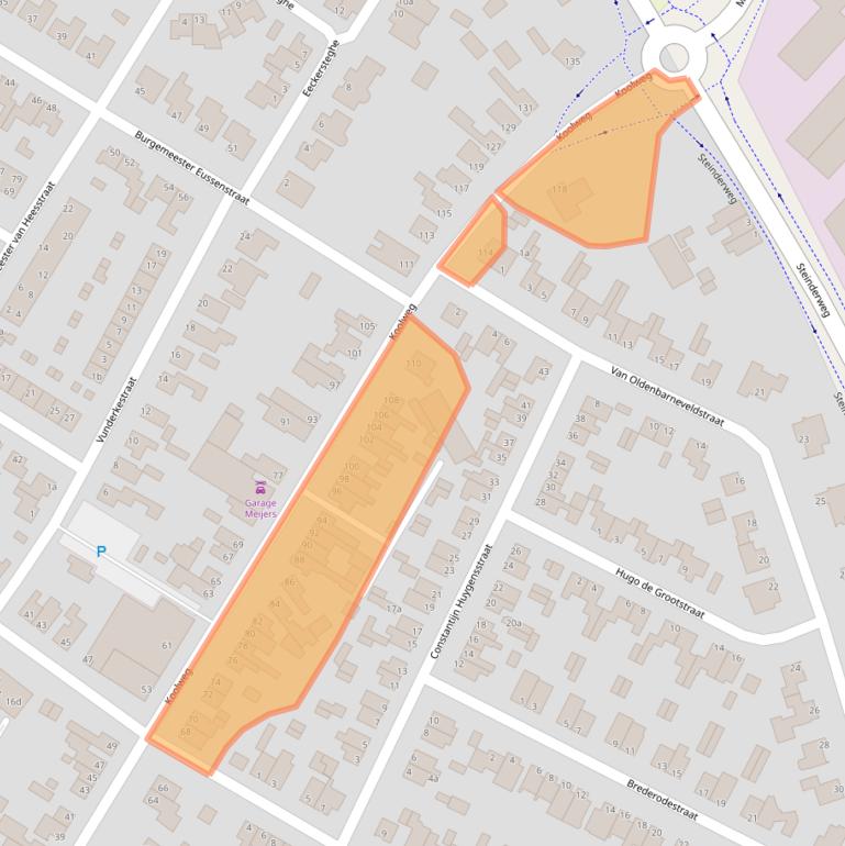 Kaart van postcodegebied 6181BN.