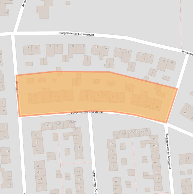 Kaart van postcodegebied 6181CE.