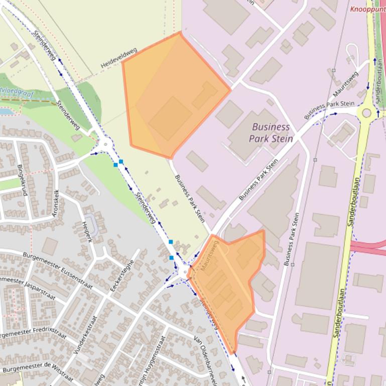 Kaart van postcodegebied 6181MB.