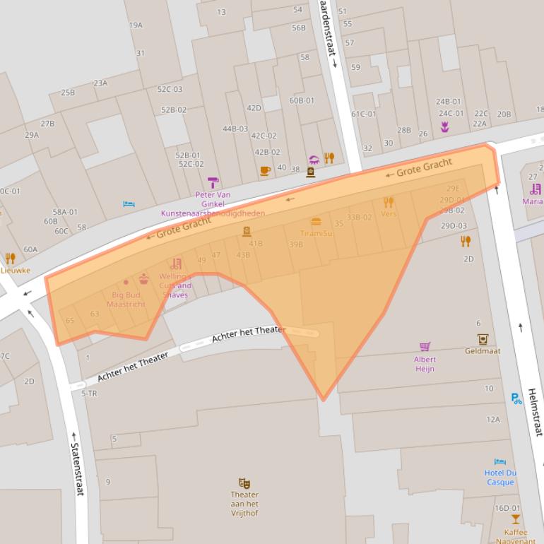 Kaart van postcodegebied 6211ST.