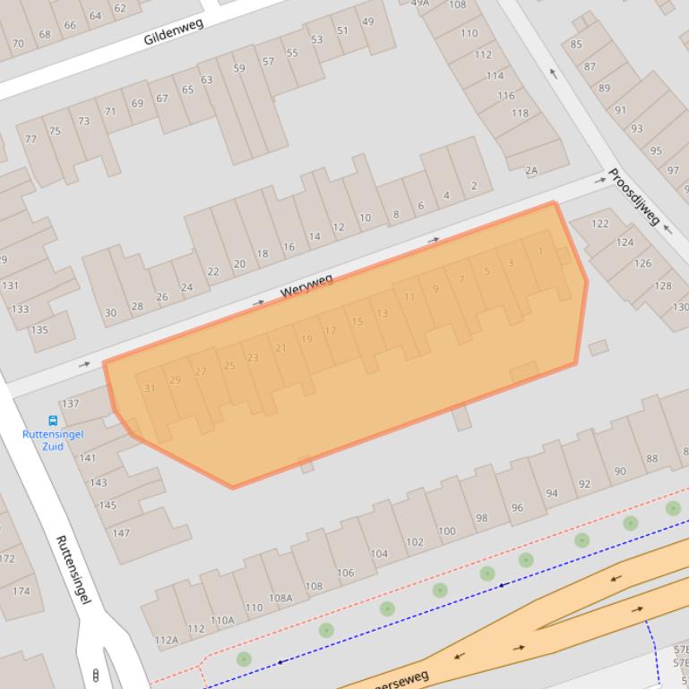 Kaart van postcodegebied 6214RG.