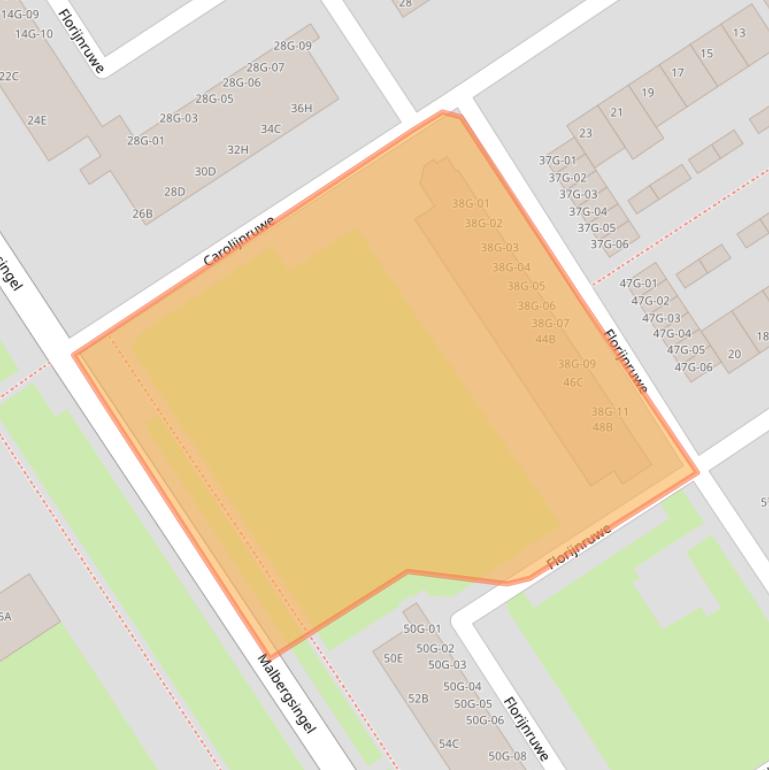 Kaart van postcodegebied 6218CD.