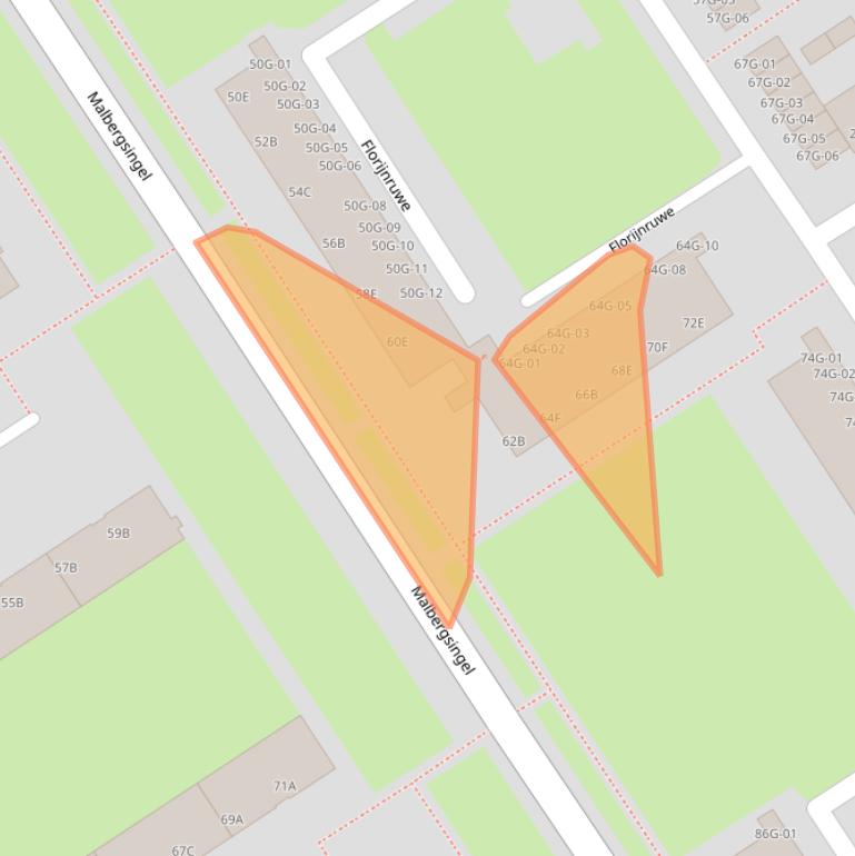 Kaart van postcodegebied 6218CE.