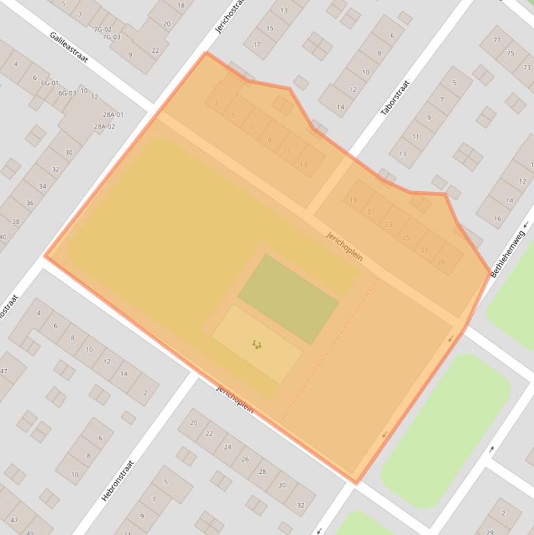 Kaart van postcodegebied 6222CA.