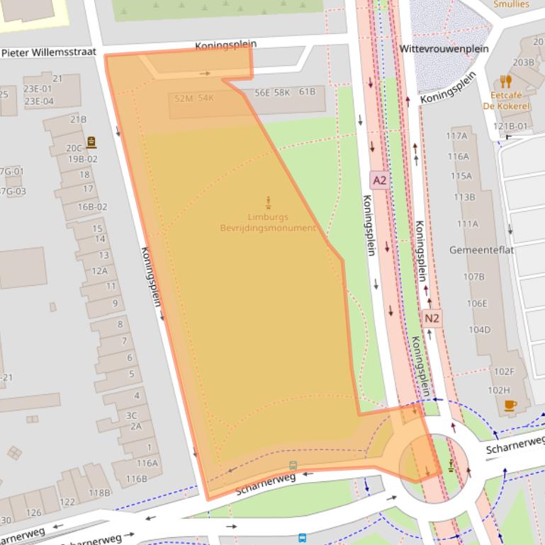 Kaart van postcodegebied 6224EE.