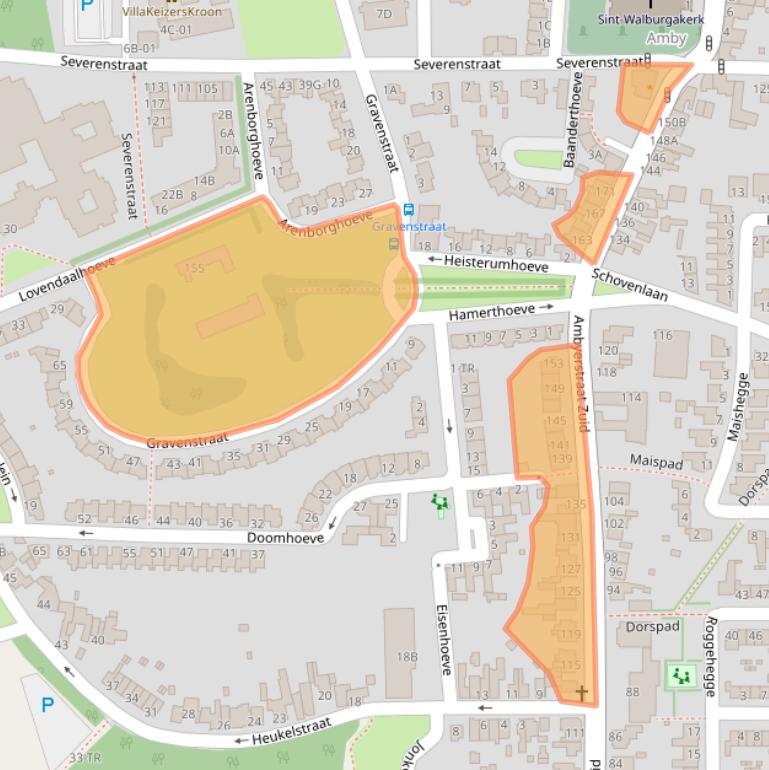 Kaart van postcodegebied 6225AE.