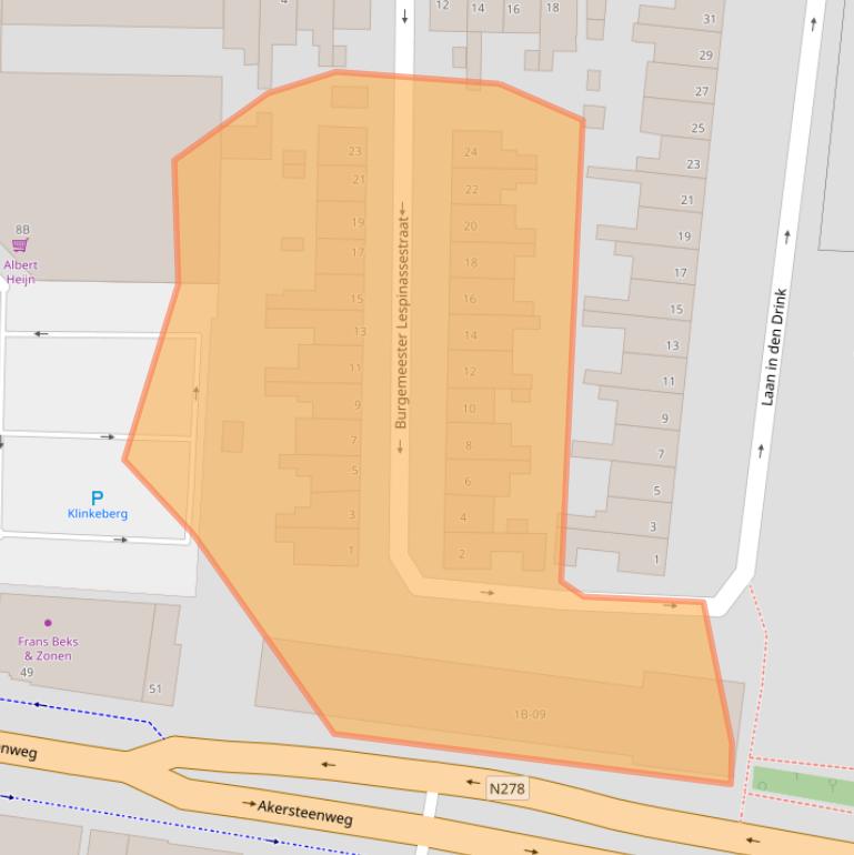 Kaart van postcodegebied 6226HN.