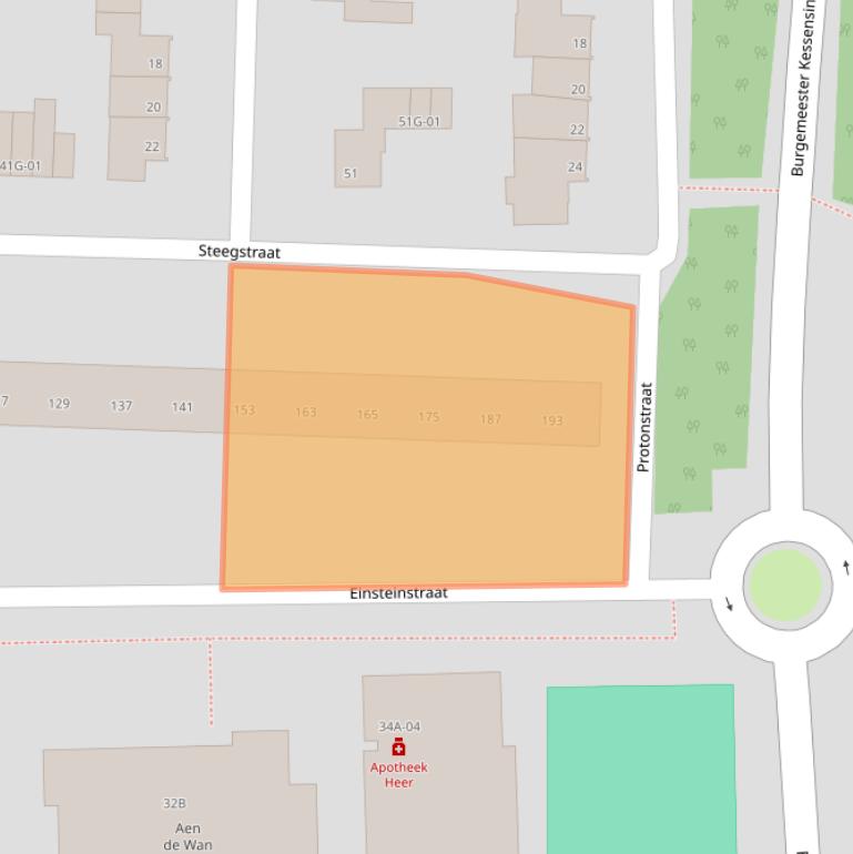 Kaart van postcodegebied 6227BW.