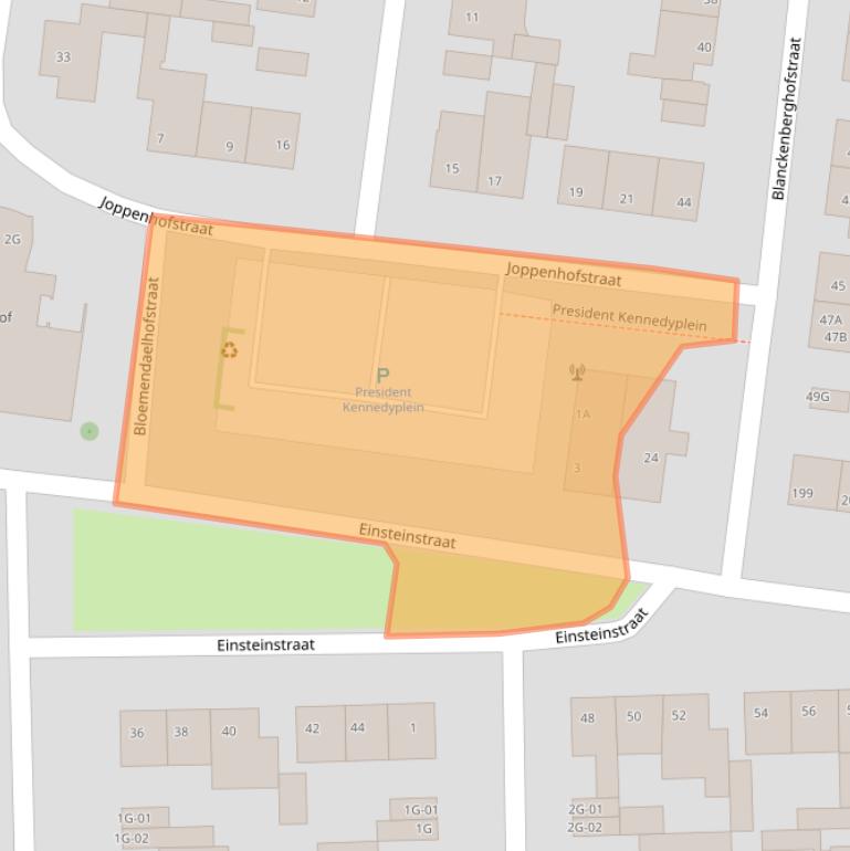 Kaart van postcodegebied 6227CA.