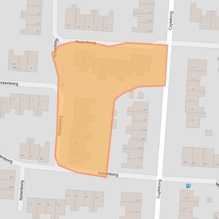 Kaart van postcodegebied 6228CZ.