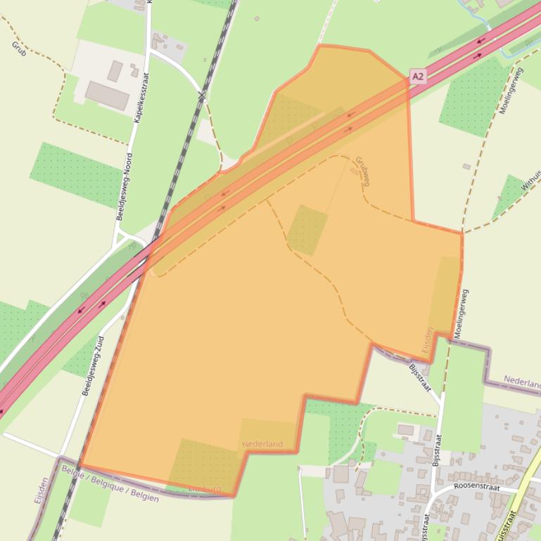 Kaart van postcodegebied 6245KV.