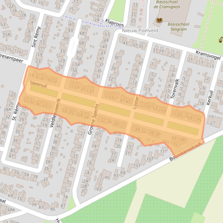Kaart van postcodegebied 6245RH.
