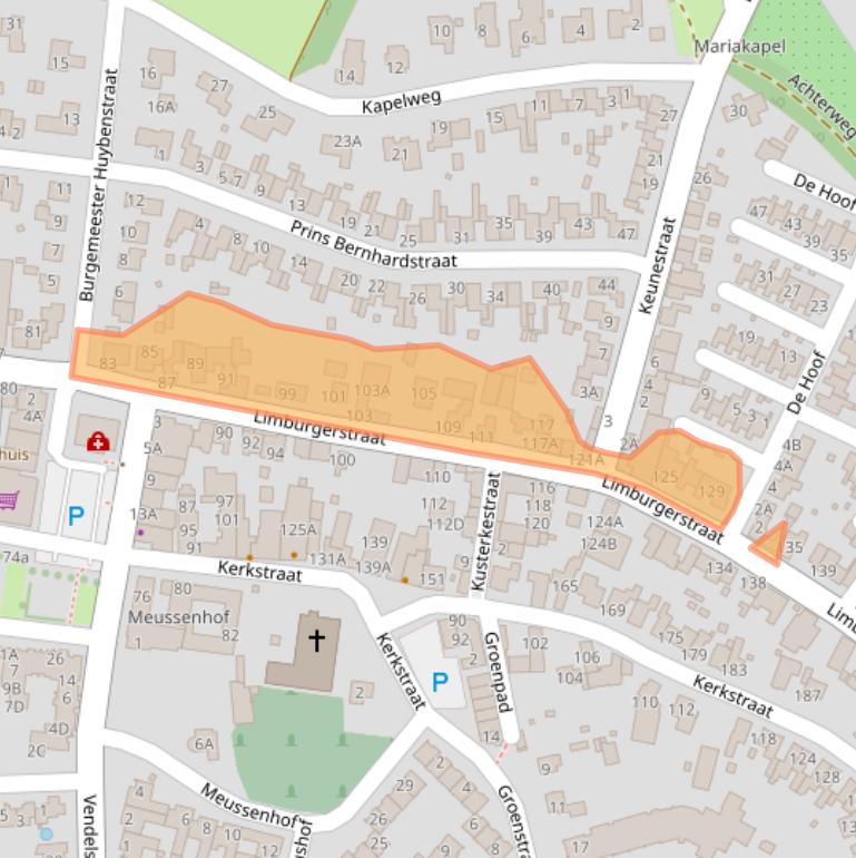 Kaart van postcodegebied 6267CC.