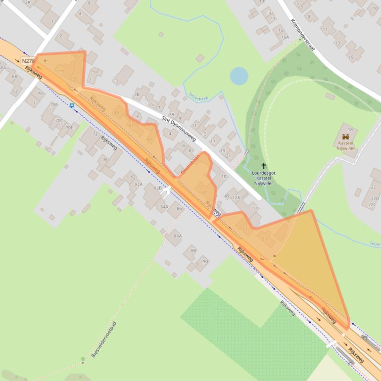 Kaart van postcodegebied 6286AE.