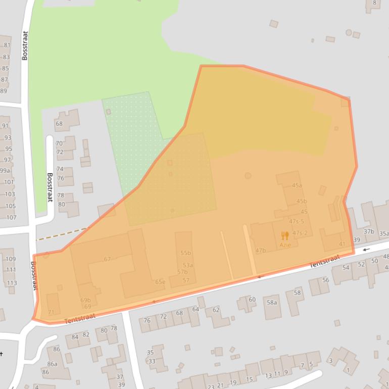 Kaart van postcodegebied 6291BD.