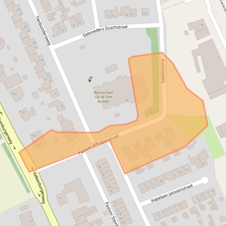 Kaart van postcodegebied 6321CC.