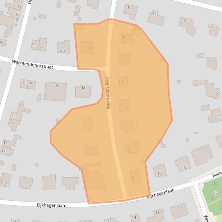 Kaart van postcodegebied 6371XD.