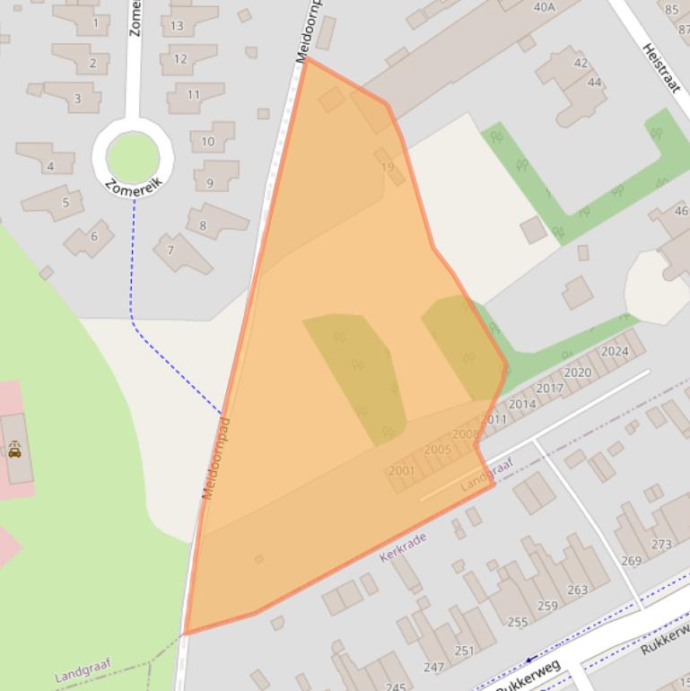 Kaart van postcodegebied 6372SZ.