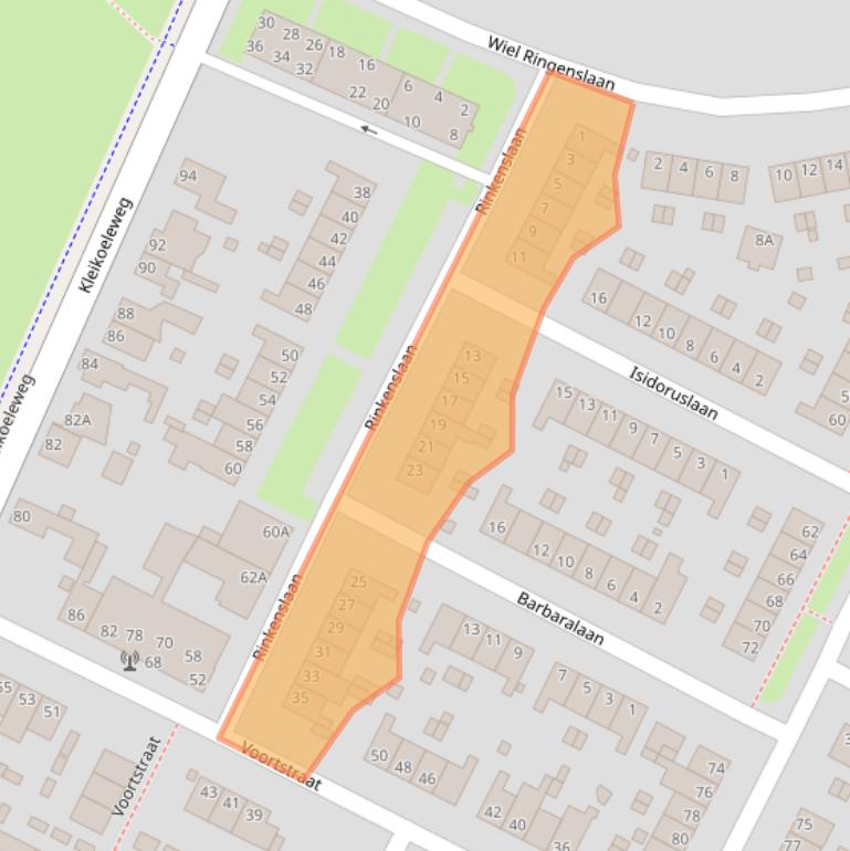 Kaart van postcodegebied 6373CS.