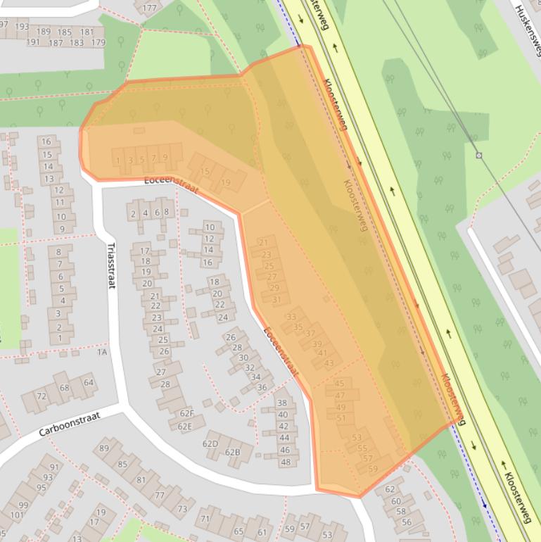 Kaart van postcodegebied 6412DC.