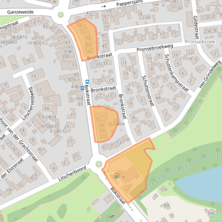 Kaart van postcodegebied 6413AT.