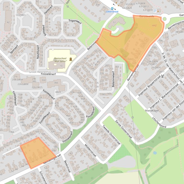 Kaart van postcodegebied 6413BT.