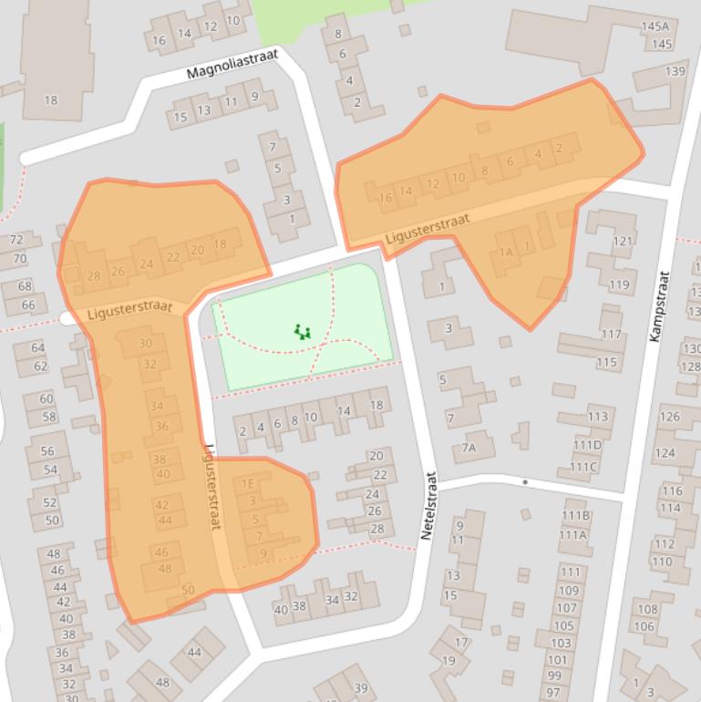 Kaart van postcodegebied 6413JB.