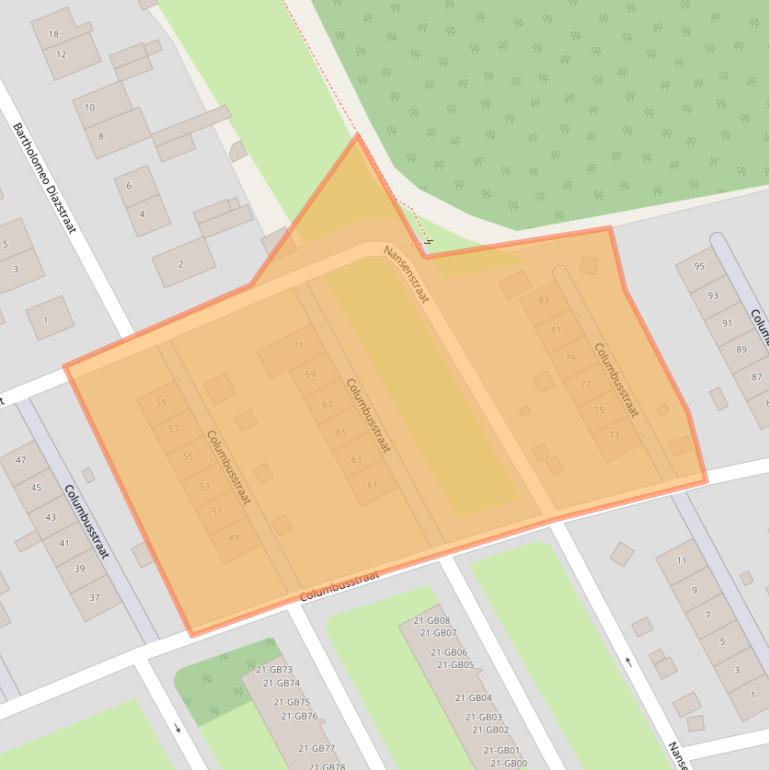 Kaart van postcodegebied 6413TN.