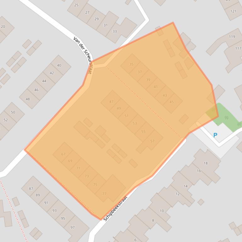 Kaart van postcodegebied 6413VE.