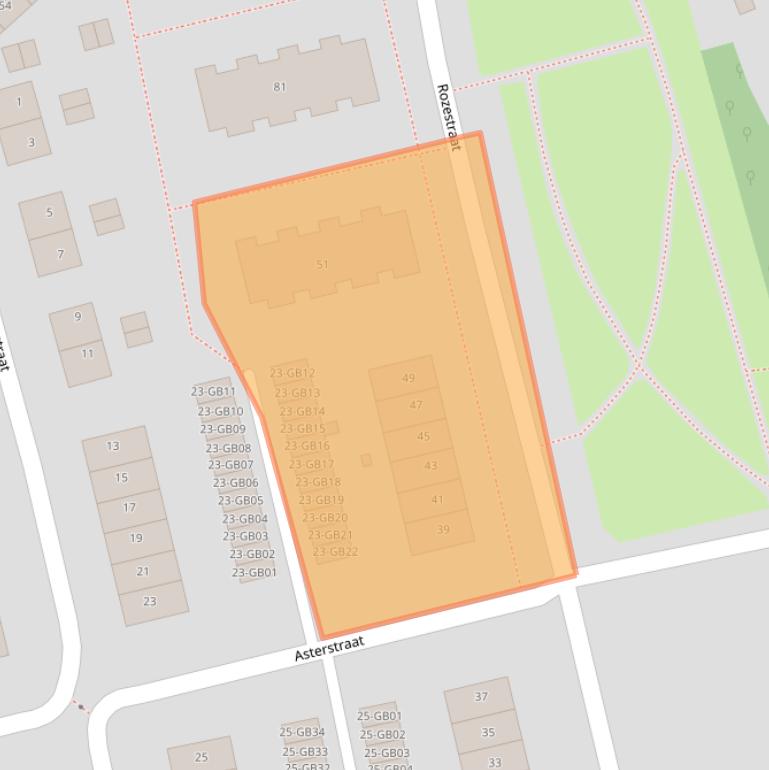 Kaart van postcodegebied 6414PD.