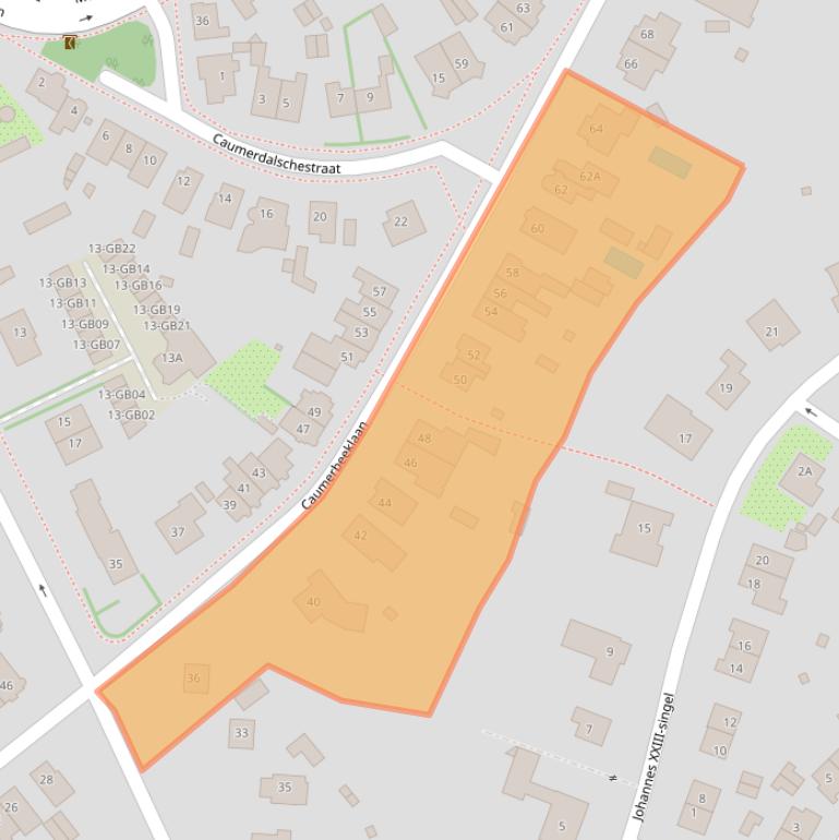 Kaart van postcodegebied 6416GA.