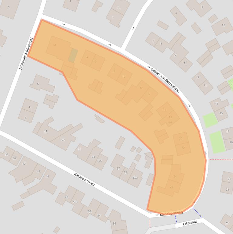 Kaart van postcodegebied 6416GZ.