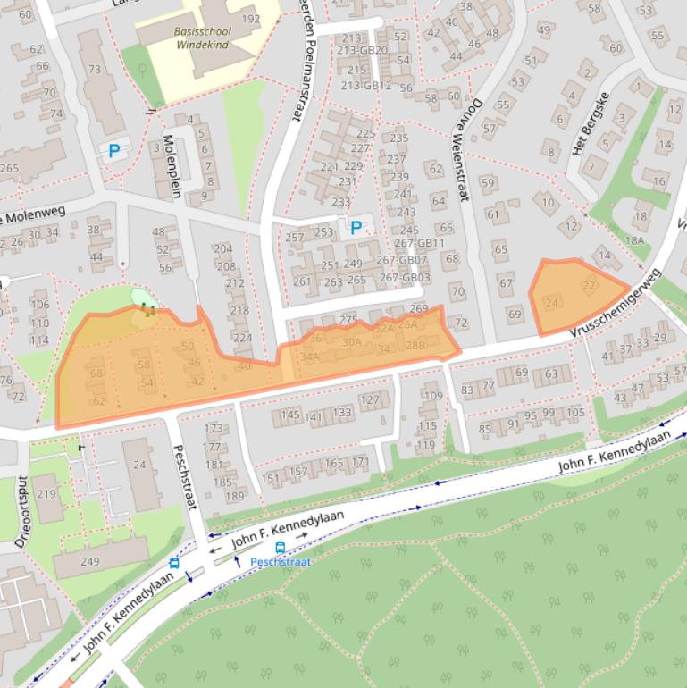 Kaart van postcodegebied 6417PC.
