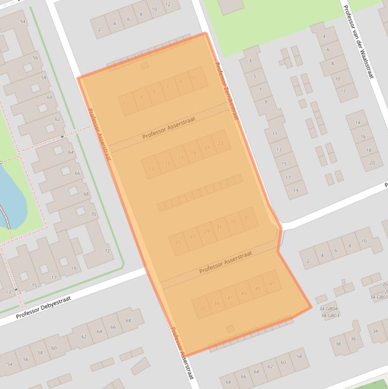 Kaart van postcodegebied 6431TP.