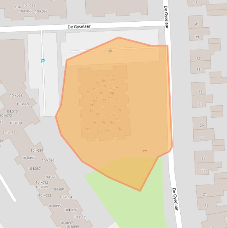 Kaart van postcodegebied 6436AW.