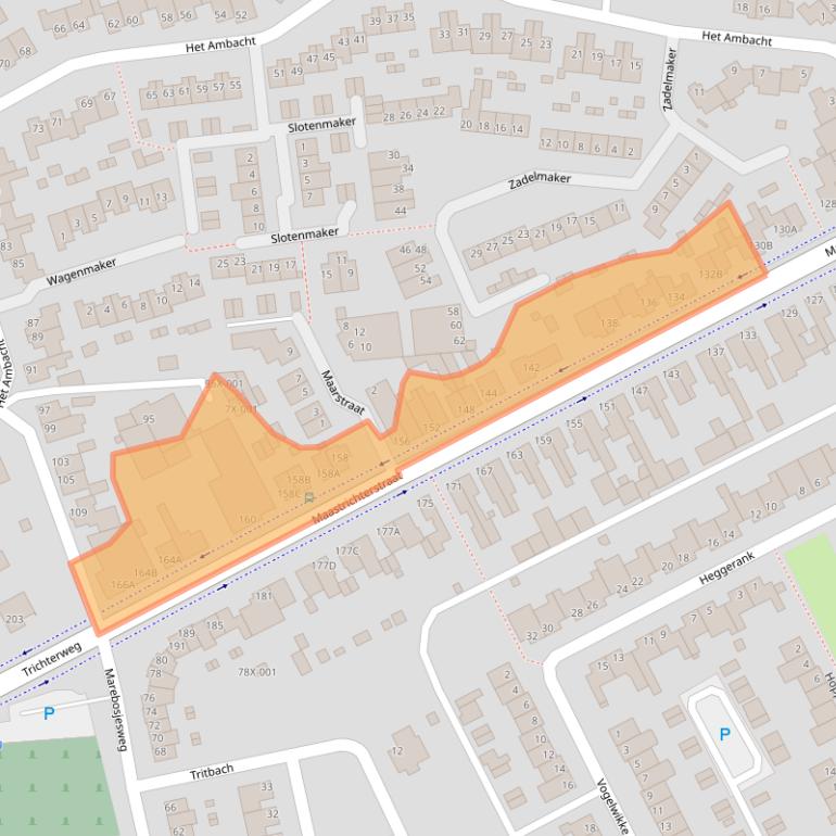 Kaart van postcodegebied 6444GK.