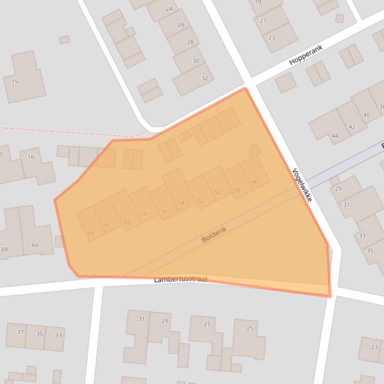 Kaart van postcodegebied 6444VS.