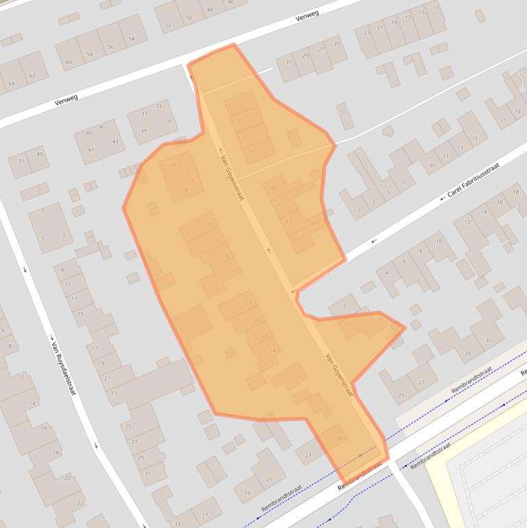 Kaart van postcodegebied 6445XJ.