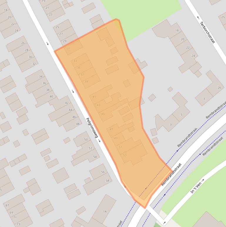 Kaart van postcodegebied 6445XN.