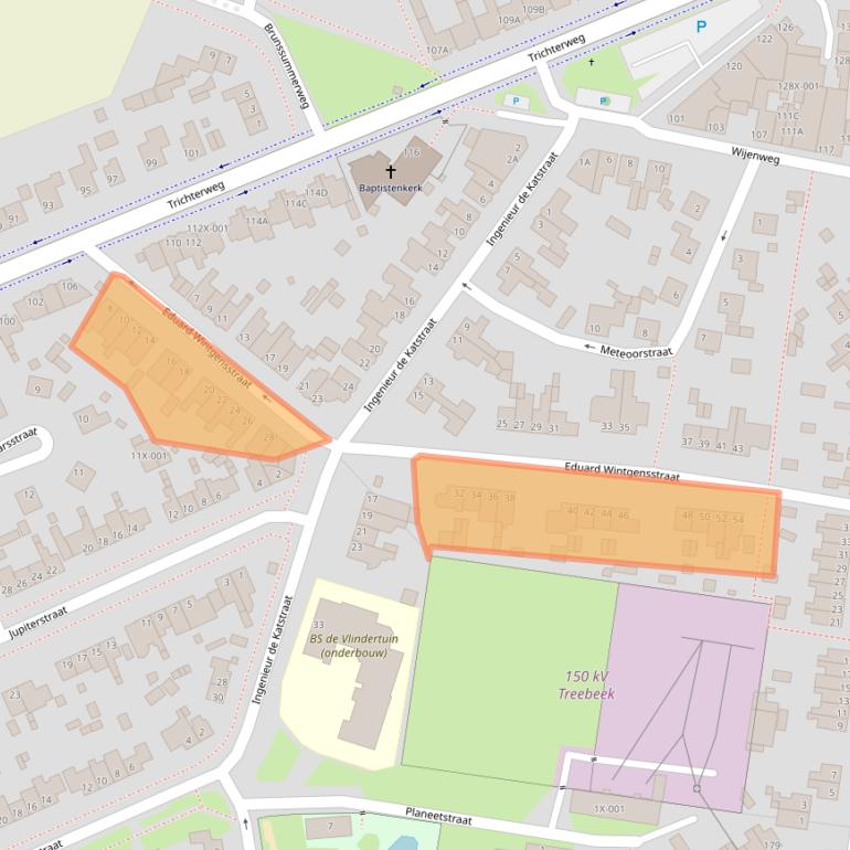 Kaart van postcodegebied 6446SN.