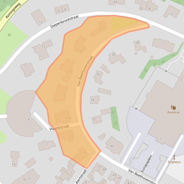 Kaart van postcodegebied 6461AE.