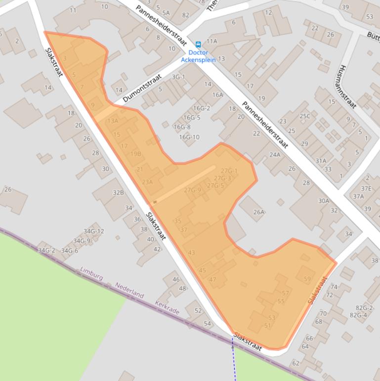 Kaart van postcodegebied 6462CT.