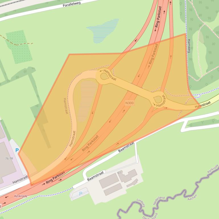 Kaart van postcodegebied 6465CB.