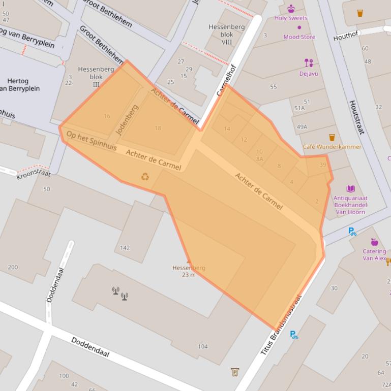 Kaart van postcodegebied 6511CT.