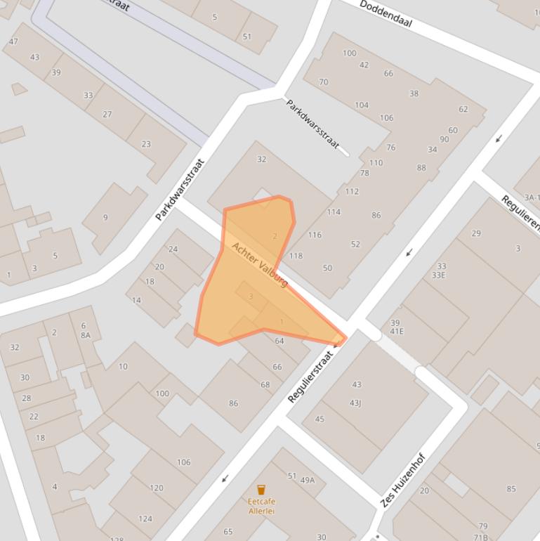 Kaart van postcodegebied 6511DM.