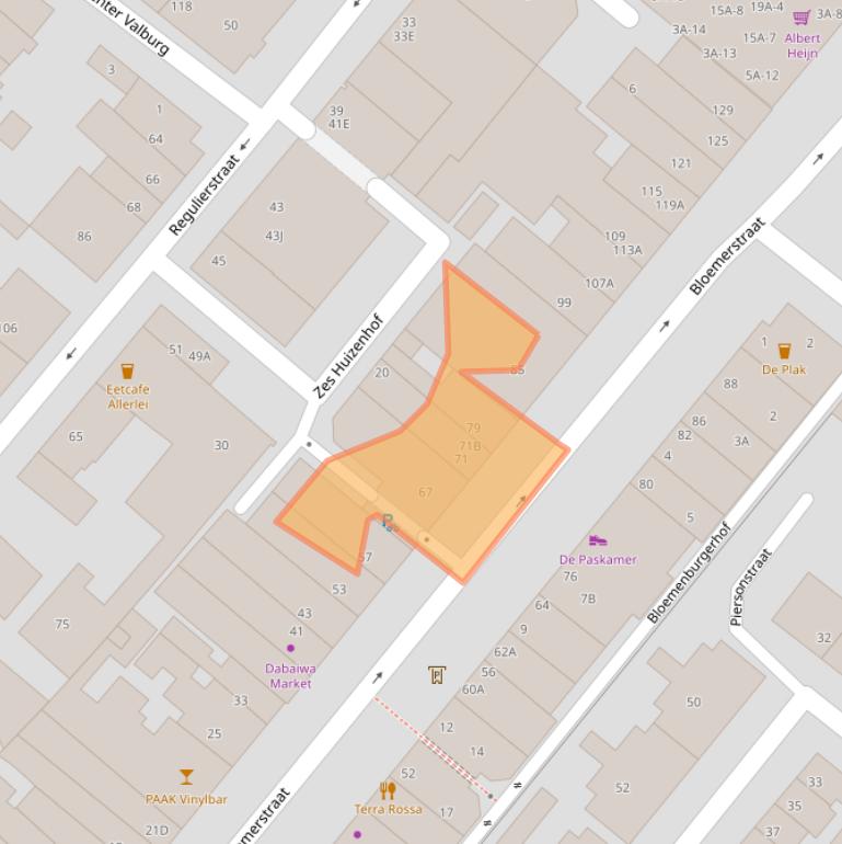 Kaart van postcodegebied 6511ED.