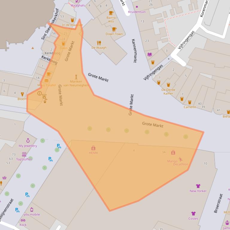 Kaart van postcodegebied 6511KA.