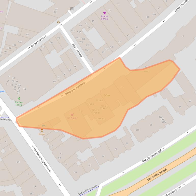 Kaart van postcodegebied 6511ST.