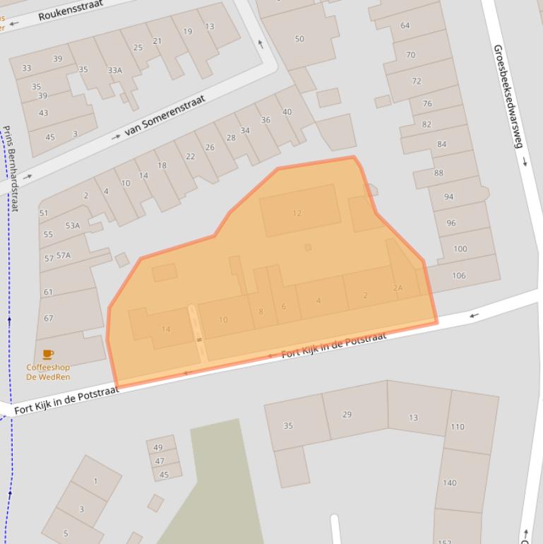 Kaart van postcodegebied 6521BV.